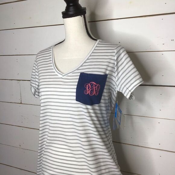 New Columbia PFG Monogram Tee, Short Sleeve Grey - Picture 2 of 8